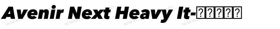 Avenir Next Heavy It字体转换